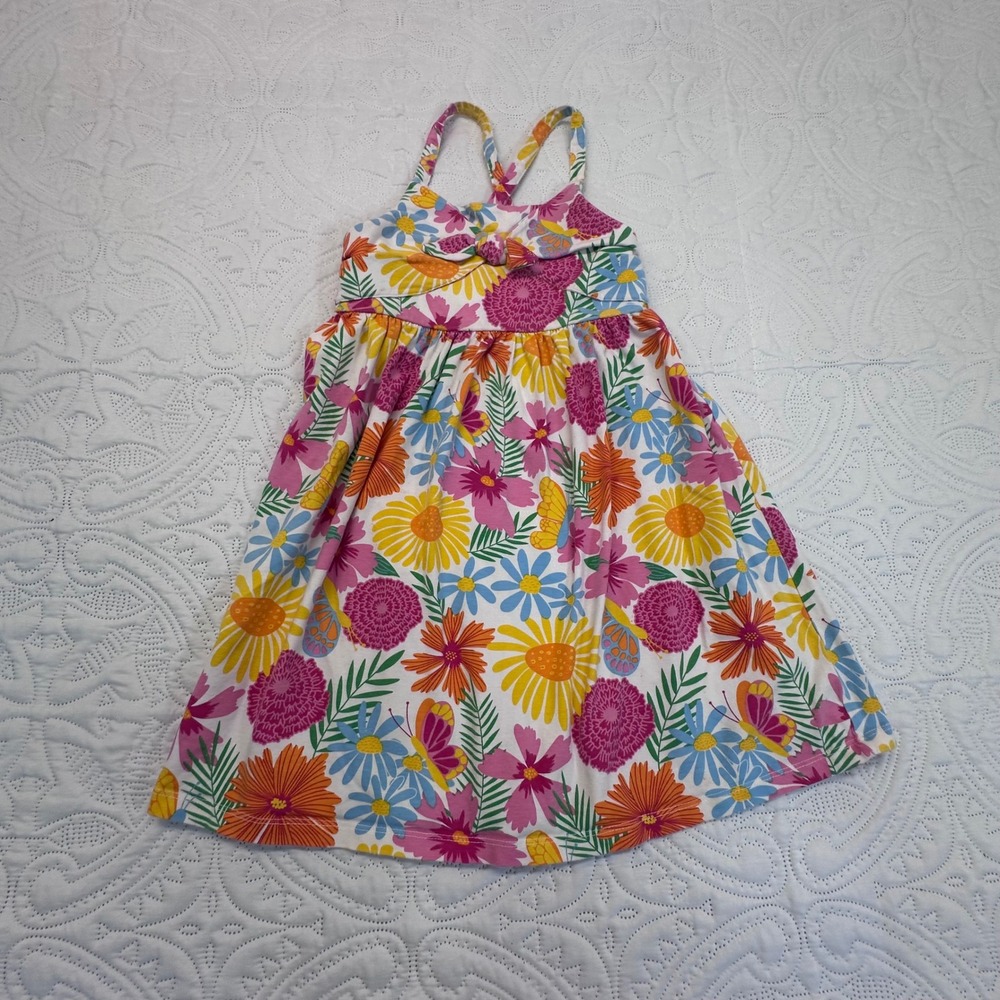 Tommy Bahama Girls Floral Butterfly Sundress Multi-Color Knit Size 6 CD30200